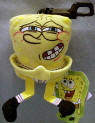Nickelodeon SpongeBob Plush Clip On Embarrassed - Tag reads: "I seem to have forgotten something" 5 inhces