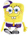 Nickelodeon SpongeBob Square Pants Plush Louisiana State University Tigers Fan  SpongeBob's shorts have the college emblem embroidered onto them.  They come off to reveal his collegiate underwear briefs.  SpongeBob is made entirely of a soft plush material.  He can be used as a pillow, seat cushion, back rest or something to hold while you cheer your team on!  These Large Plush have been discontinued by the manufacturer.  Quantities left in stock are very limited!  26 inches high