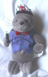 Coca Cola Bean Bag Plush #0170 Seal w/ Vest & Logo Baseball Cap (from the Fall of 1998 Set) 8 inches