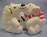1997 Kissing Coca Cola Bears in Bow and Scarf 1st Set 6 inches each