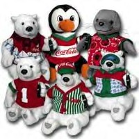 Click here to go to our Collectible Coca Cola Sports Bean Bag Plush Skiing NASCAR Soccer and MORE