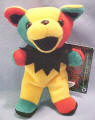 Liquid Blue Grateful Dead Bean Bear Irie - quantity produced 97,824 Retired 3/1/99 Born 03/26/1988 at Hampton Coliseum. Tour Memory: One of the coolest things was when the Chinese Acrobats opened for the Dead at the Chinese New Year show in Oakland. They can do some mind blowing things I didn't think possible. Diving through flaming hoops of knives, contortionists fitting in places they shouldn't, it was wild. 7 1/2 inches tall