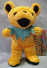 Liquid Blues' Grateful Dead Bean Bear Ashbury - quantity produced 67,584 Retired 10/5/00 Born 3/3/68 at Haight Street Tour Memory: I was fortunate enough to make it all the way to Egypt to see my favorite band in the whole world. I had never even left the country before & I got my first passport just because of the Grateful Dead. The energy at those shows seemed almost not of this world. Something bigger than all of us was going on there, with The Pyramids and Ther Sphinx. The local people really seemed psyched we were there. I still get chills when ever I think about it. 7 1/2 inches