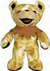 Liquid Blues' Grateful Dead Bean Bear California - Birthday 2/26/1977 Tour Memory:  We had come out from Knoxville, Tennessee to see the shows at the Greek Theatre. I was walking around barefoot when I stepped on a piece of glass that went deep into my heel. One of the guys from the Haight Free Clinic took me back stage and took care of me. Even limping I was ready to dance. In the first set the Boys played Walkin' Blues into Tennessee Jed. How did they know what happened to me? 7 1/2 inches tall