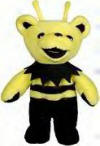 Liquid Blues' Grateful Dead Bean Bear King Bee with Yellow Antennas - quantity produced 43,872 Retired 05/01 Birthday 04/18/1969 Tour Memory:  I remember the first time I mail ordered for my tickets. I made sure I followed every direction 100%. I would have never forgiven myself if I made a mistake and didn't get my tickets. The first day the envelope could be post marked I'd be at the post office early that morning. I never waited in line for Dead tickets again. I used to draw cool pictures on the envelope to help make it stand out. 7 1/2 inches tall