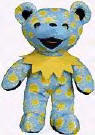 Liquid Blues' Grateful Dead Bean Bear Summer Tour - Birthday 08/31/1985 Tour Memory: I remember visiting the travel agency and sitting down with a new agent. The first time I booked flights with her for a couple of tour stops she said, "Hey, you're going on tour, aren't you?" That was when I realized my new travel agent was a Deadhead too. We ended up traveling and meeting up in different places all the time. She always hooked me up with the best deals. 7 1/2 inches tall