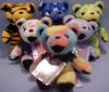 Liquid Blues' Grateful Dead Mini Bean Bears Complete Set of 6 Series B  Each Bear is approximately 6 1/2 inches tall.