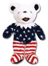 Liquid Blues Grateful Dead Bear Freedom Plush - Birthday 7/4/87  Schaefer Stadium 16 inches tall