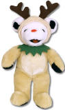 Liquid Blues' Grateful Dead Plush Teddy Bear Rudy Reindeer - Birthday 12/28/83 at Filmore Auditorium. A white teddy bear dressed in a brown and cream reindeer complete with dark brown antlers on his head.  17 inches high with 3 1/2 inch antlers