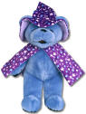 Liquid Blues' Grateful Dead Warlock Plush Teddy Bear Tour Date 10/9/89 Hampton Coliseum 17 inches high