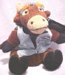 Harley Davidson Bean Bag Plush Torque the Bull - his tag reads: "Torque's big as a bull, and bad to the bone. And up on his Harley, he's never alone."  7 inches