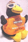 Harley Davidson Bean Bag Plush Diz the Black Ducky - his tag reads: "You gotta ride hard, when you're out with this duck.   Diz'll let you know quick, and you should have good luck." 7 inches