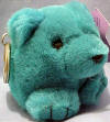 Puffkins Plush Key Chain Telly the Teal Bear - DOB 5/30/98  Retired 3 inches