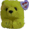 Puffkins Plush Key Chain Buttercup the Yellow Bear - DOB 6/9/98  Retired 3 inches