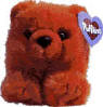 Puffkins Plush Key Chain Mango the Orange Bear - DOB 6/4/98  Retired 3 inches