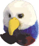 Click here to go to our Collectible Swibco's Puffkins Patriotic Eagle Red White and Blue