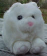 Puffkins Bean Bag Plush Paws the White Cat - DOB 6/1/97 (light purple tag) Paws is a bundle of nerves all day can't seem to shake it in anyway. You'd think he was a scaredy cat, but wouldn't you be if you saw a giant rat? (1 of the Original 13 Puffkins and has been retired) 5 inches