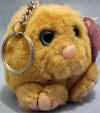 Puffkins Plush Key Chain Cinnamon the Cat - DOB 9/21/97 Retired 3 inches high