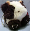 Puffkins Plush Key Chain Meadow the Cow - DOB 3/13/97  Retired 3 inches