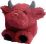 Puffkins Plush Key Chain  Bruno the Bull - DOB 2/17/98  Retired