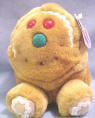 Puffkins Bean Bag Plush Spice the Gingerbread Man - DOB 12/25/99  Spice spreads holiday cheer like icing with his warm gingerbread scent so enticing.  Tickle his toes and he'll giggle with glee, nibble his nose and he'll laugh merrily!  (Limited Edition Christmas 1999) 5 1/2 inches
