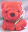 Puffkins Bean Bag Plush Jangles the Red Christmas Bear - DOB 12/25/99  Like St. Nick and toys, the partridge and the pear, you and Jangles make a warming pair.  He's cuddly and kind, hold him close and tight, and whisper your wishes to him every night.  (Limited Edition Christmas 1999) 5 inches