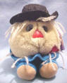 Swibco's Puffkins Patches the Scarecrow Date of Birth 10/31/99 Poem Patches the scarecrow, as you can see, knows lots of jokes, oh! So corn-y! He thinks them up in his head of straw to make crows laugh (caw, caw, caw!) (Limited Edition Halloween 1999 4 1/2 inches high 4 inches wide 4 inches deep