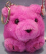 Puffkins Plush Key Chain Rosie the Pink Bear - DOB 3/21/98  Retired 3 inches