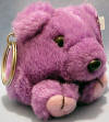Puffkins Plush Key Chain Violet the Purple Bear - DOB 4/12/98  Retired 3 inches
