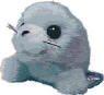 Puffkins Plush Key Chain Slick the Seal - DOB 8/9/97  Retired