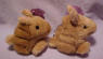 Puffkins Plush Key Chain Armour the Armadillo - fur going up (left side of picture) DOB 2/11/98  Retired