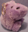 Puffkins Plush Key Chain Henrietta the Hippo - DOB 7/21/97  Retired 3 1/2 inches