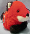 Puffkins Plush Key Chain Franklin the Fox - DOB 1/31/98  Retired 3 1/2 inches