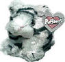 Puffkins Bean Bag Plush Tasha the White Tiger - DOB 11/7/97  (light  purple tag)  Creeping low to the ground, Tasha doesn't make a sound.  From out of the blue, pouncing high in the air, Tasha gives everyone a big scare. &nbsp;(introduced the Fall of 1997 and has been retired)