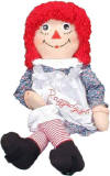 Extra Large Plush Classic Raggedy Ann Rag Doll - Classic doll with button eyes and embroidered facial features. Embroidered heart on chest with "I Love You" in the center. "Raggedy Ann" embroidered on her apron. retired in 2004 and safe for ages over 3  She is 25 inches