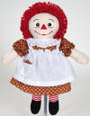 Applause Dakin Talking Plush Classic Raggedy Ann  Rag Doll - Raggedy Ann Talking Ann 17" doll. Raggedy Ann says "I love you" twice when the string on her back is pulled. Screen printed facial features with button eyes. For ages 3 and up. Measures 17".