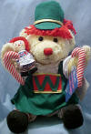 Christmas Edition 2000 Christmas Raggedy Bear with Raggedy Ann  11 inch Bear 3 1/2 inch Ann