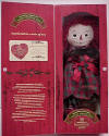 Raggedy Ann Holiday Keepsake #4 - This is the fourth release in a collection of four annual Holiday Keepsake Raggedy Ann Dolls.  Each collectible doll is being presented in a Limited Edition of only 7,500 pieces, and comes complete with a numbered Certificate of Authenticity from Applause.   19 inches high
