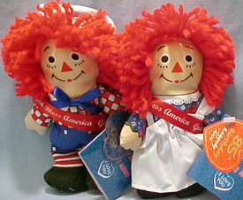 Click here to go to our  Raggedy Ann God Bless America Plush Rag Dolls