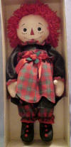 Raggedy Ann Holiday Keepsake #4 - This is the fourth release in a collection of four annual Holiday Keepsake Raggedy Ann Dolls.  Each collectible doll is being presented in a Limited Edition of only 7,500 pieces, and comes complete with a numbered Certificate of Authenticity from Applause.   19 inches high