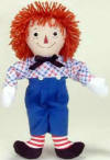 Raggedy Andy 80th Anniversary Boxed Limited Edition - Commemorate Raggedy Andy's 80th birthday with this limited edition doll. The dear boy, as dreamt by Johnny Gruelle, is a rag doll that isn't quite so raggedy thanks to the love and care of his owner and friends. His body is light and floppy, perfectly made for hugging and carrying around like a trusted companion. The doll, like his namesake, is equally constructed with love and care to become the favorite friend of whoever chooses to take him in their arms. The doll comes packaged in a storybook box, and is accompanied by a Certificate of Authenticity.  He is a Time Limited Edition.  He is 12 inches.