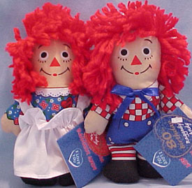Click here to go to our Classic Raggedy Ann and Andy Small Plush Rag Dolls