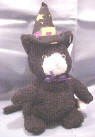 Russ Berrie's Russ Boo Buddy Wizard Black Cat  9 inches high