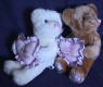 Russ Berrie Mother's Day White Teddy Hugs Bear with Heart Pillow "You're Terrific"