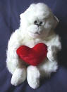 Russ Berrie Mongo the Valentine White Gorilla Medium safe for children 12 inches