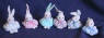 Russ Berrie Easter Button Bunnies Peach with Leaves 3 1/2 inches