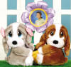 Honey Basset Hound Plush Picture Frame 9 inches high by 2 inches wide