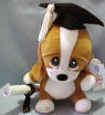 Graduation Sad Sam with Personable Diploma - Sad Sam diploma can be personalized!  He has a black cap with white tassel.  7 1/2 inches