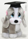 Graduation Sad Sam's Honey - Honey is wearing a black cap with white tassel 8 inches
