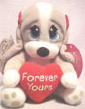 Plush Honey "Forever Yours" - Squeeze her heart and it lights up and she makes a kissing sound.  6 inches